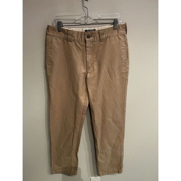 Filson Bremmerton Work Pants Mens Size 32 32x31 Khaki Tan Chino - Picture 1 of 9